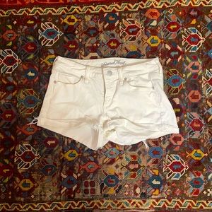 White Jean Shorts